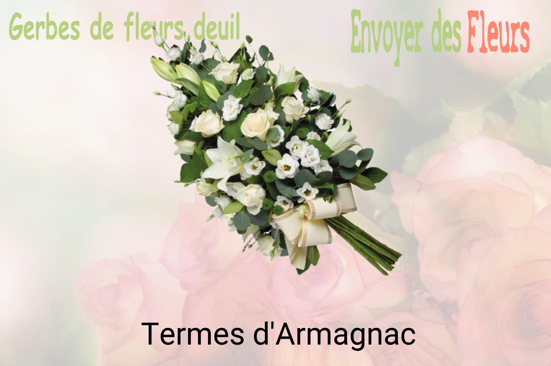 Gerbe de fleurs de deuil livrée à Termes-d'Armagnac